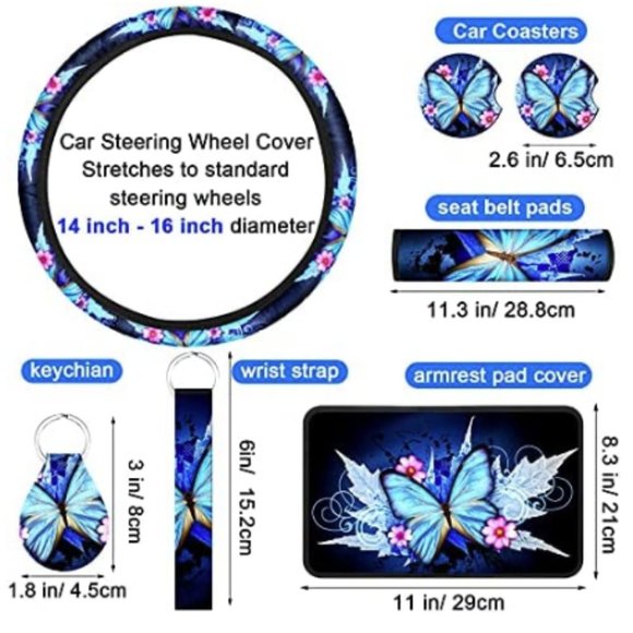 **Butterfly Full Car Accessories Interior Set - Picture 6 of 6